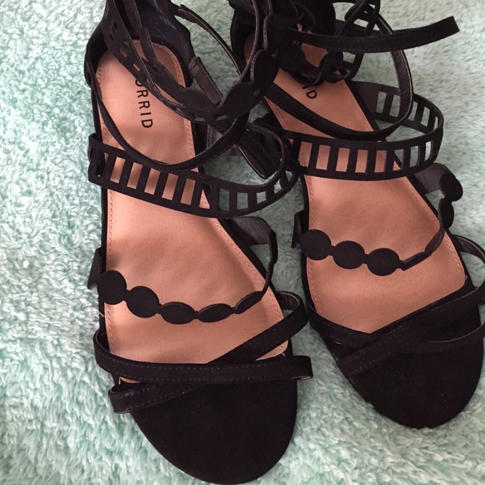 Torrid Black Sandals NWOT